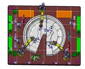 Checking fixture for SHIELD BRAKE RR LT