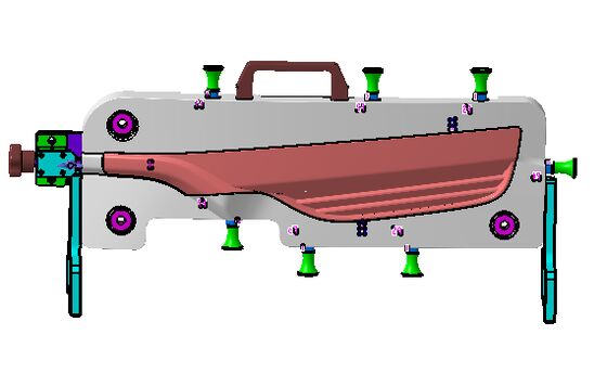 checking fixture for SIDE TRIM BEHIND LT RH