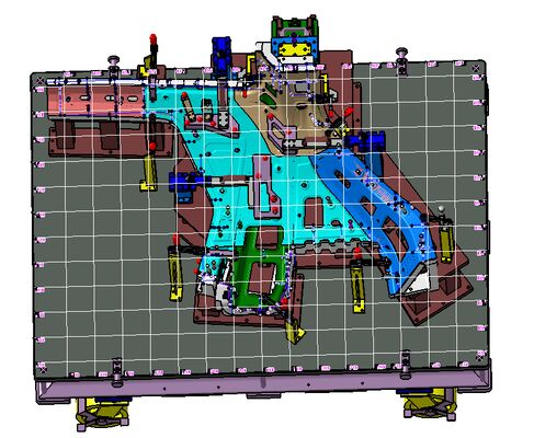 checking fixture for GAAC A5H INNER PANEL ASSY SIDE WALL RH